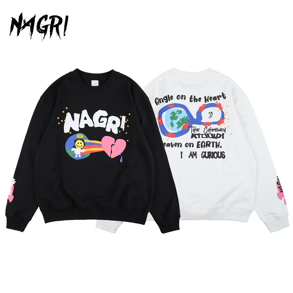 NAGRI Men&s Sweatshirt ū Ʈ Ʈ Oversized..